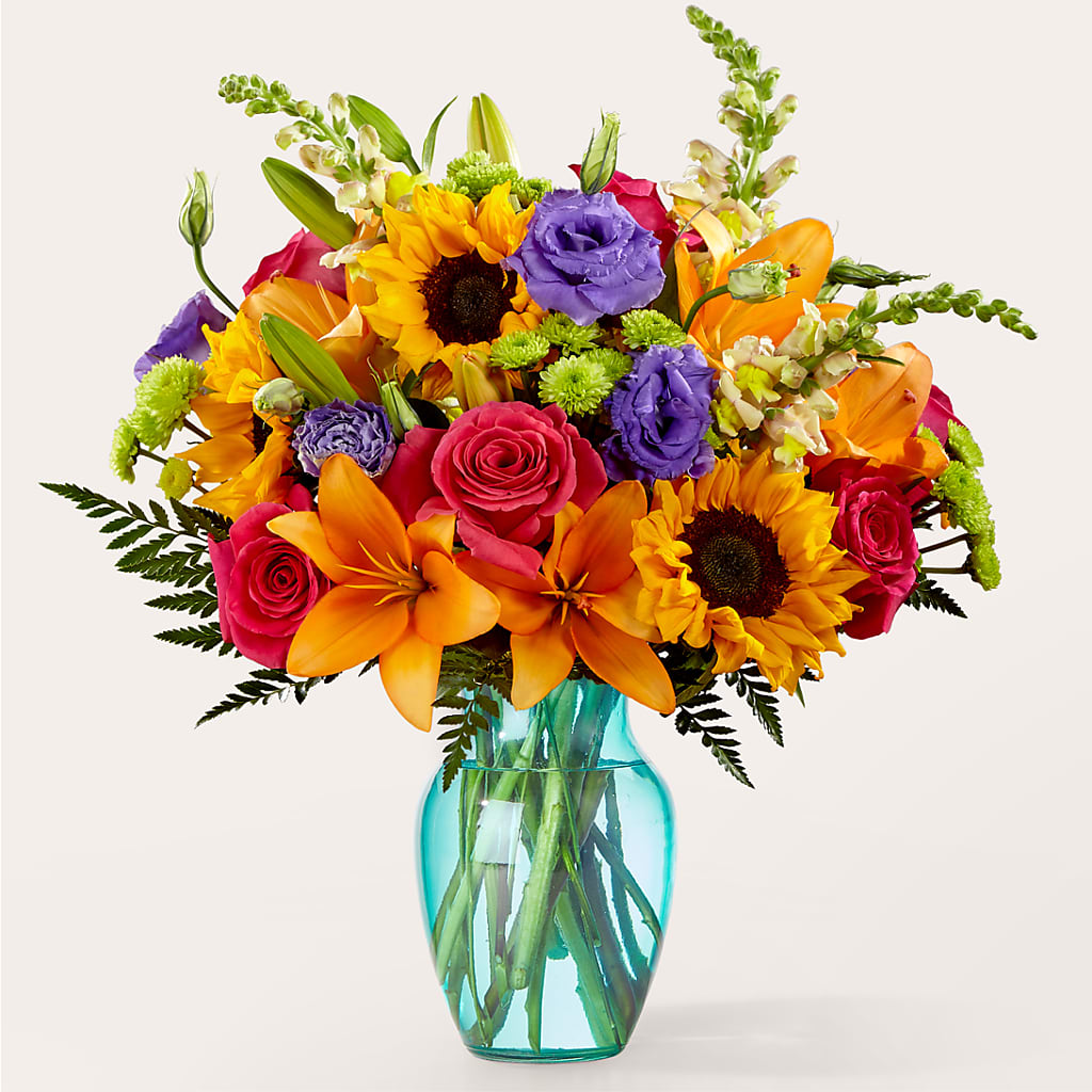 Double Rainbow Bouquet – HALL'S GIFT AND TREASURES FLORAL DESIGN, Vicksburg MS