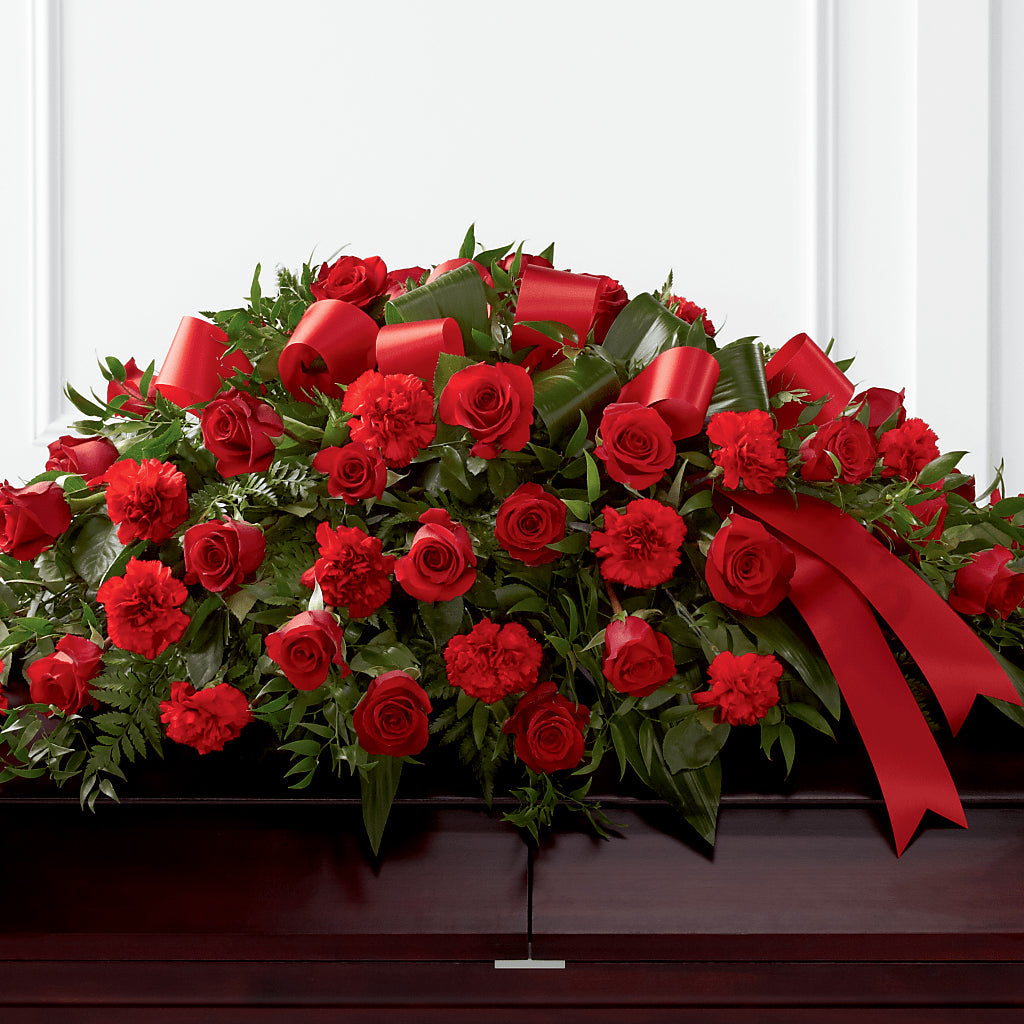 Tribute of Life Casket Spray – HALL'S GIFT AND TREASURES FLORAL DESIGN, Vicksburg MS