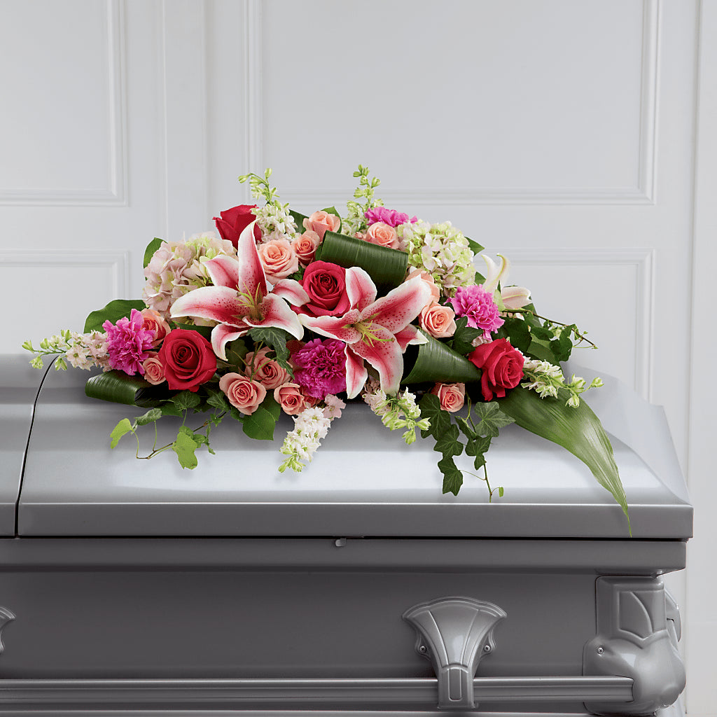 Splendid Grace Casket Spray – HALL'S GIFT AND TREASURES FLORAL DESIGN, Vicksburg MS