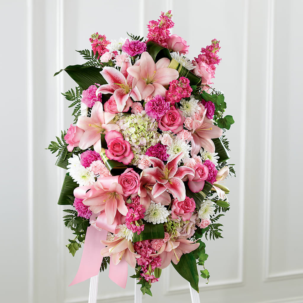 Comforting Standing Spray – HALL'S GIFT AND TREASURES FLORAL DESIGN, Vicksburg MS