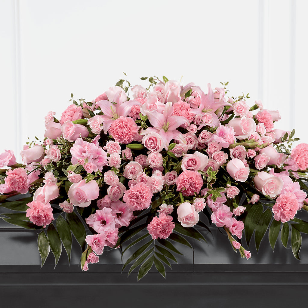 Garden of Comfort Casket Spray (Standard) – HALL'S GIFT AND TREASURES FLORAL DESIGN, Vicksburg MS