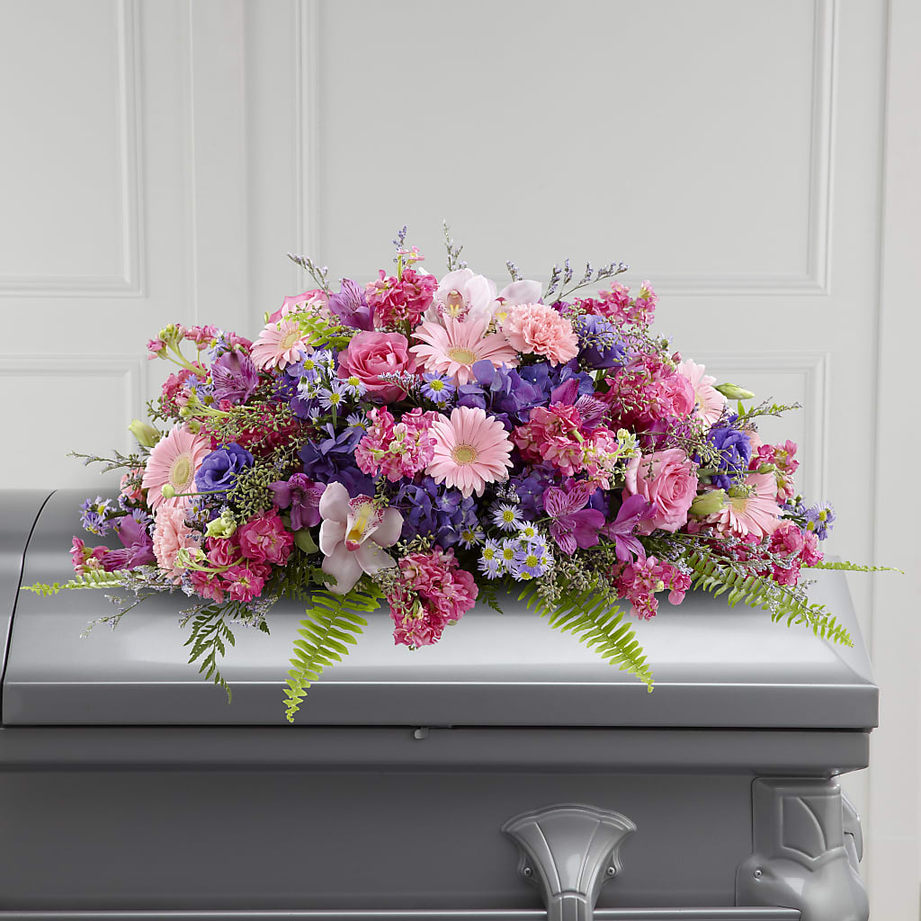 Glorious Garden Casket Spray – HALL'S GIFT AND TREASURES FLORAL DESIGN, Vicksburg MS