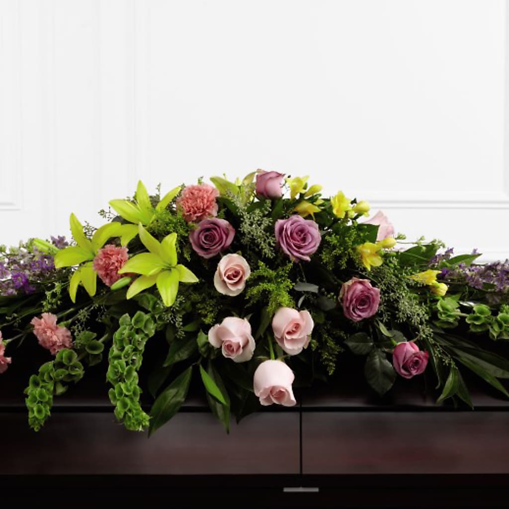 Forever Beloved Casket Spray – HALL'S GIFT AND TREASURES FLORAL DESIGN, Vicksburg MS