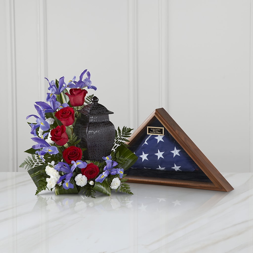 Patriotic Tribute Arrangement – HALL'S GIFT AND TREASURES FLORAL DESIGN, Vicksburg MS