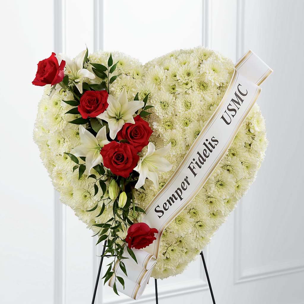 Heartfelt Hero Standing Heart – HALL'S GIFT AND TREASURES FLORAL DESIGN, Vicksburg MS