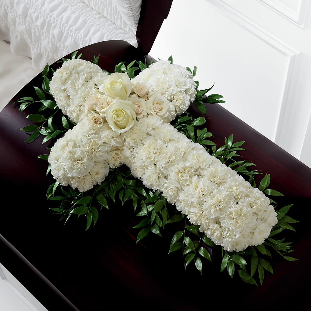 Peaceful Memories Casket Spray (Standard) – HALL'S GIFT AND TREASURES FLORAL DESIGN, Vicksburg MS