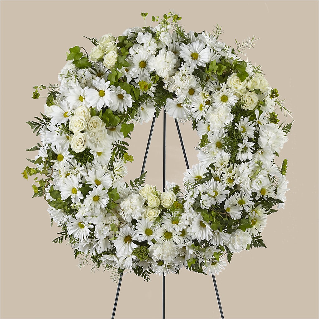 Faithful Wishes Wreath – HALL'S GIFT AND TREASURES FLORAL DESIGN, Vicksburg MS