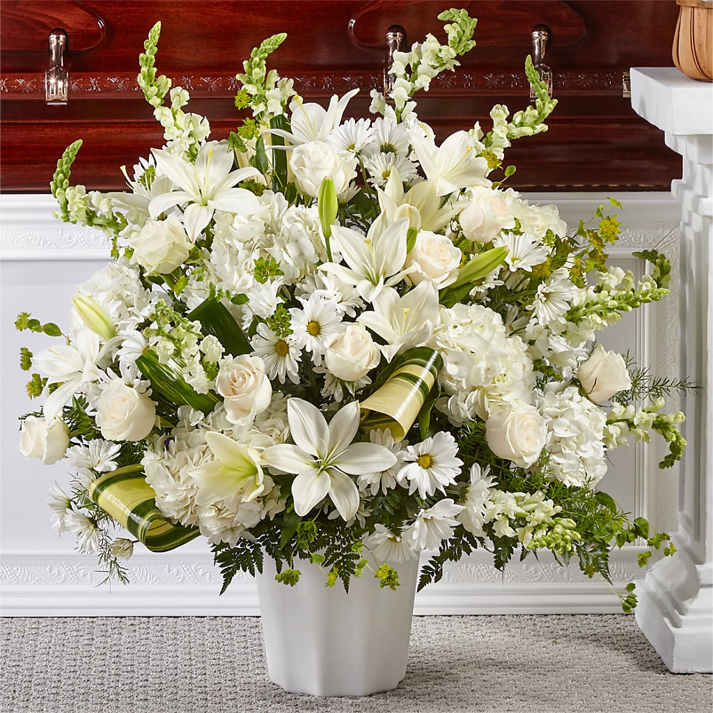 Thoughts of Tranquility Floor Basket – HALL'S GIFT AND TREASURES FLORAL DESIGN, Vicksburg MS
