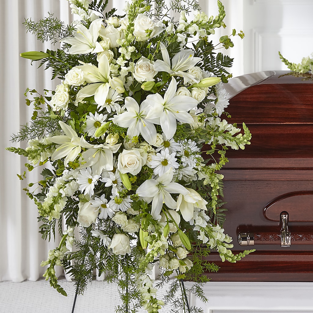 Loving Thoughts Standing Spray – HALL'S GIFT AND TREASURES FLORAL DESIGN, Vicksburg MS