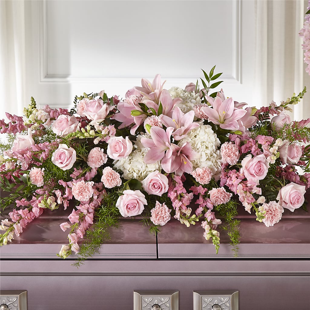 Life & Remembrance Casket Spray – HALL'S GIFT AND TREASURES FLORAL DESIGN, Vicksburg MS