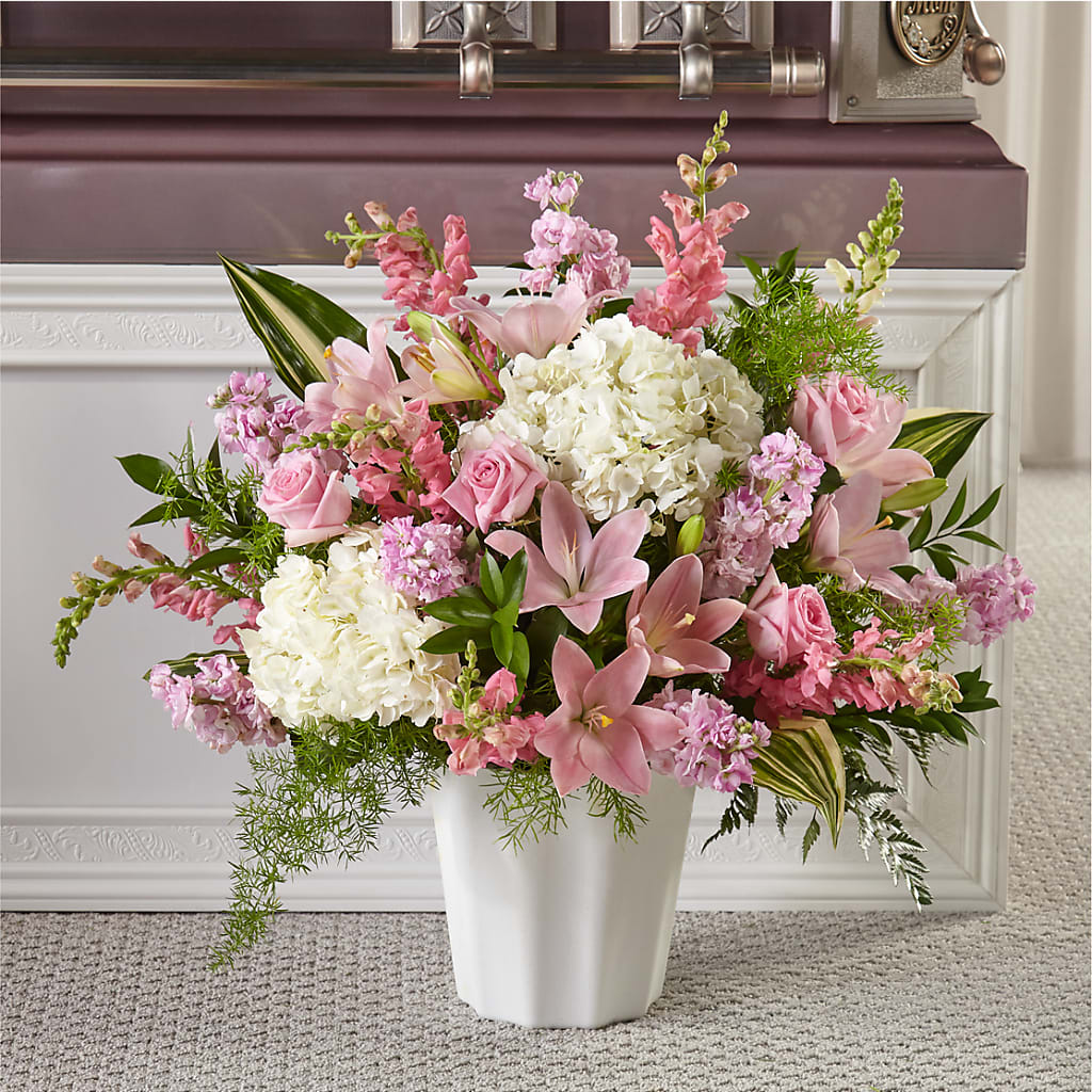 Simply Serene Floor Basket – HALL'S GIFT AND TREASURES FLORAL DESIGN, Vicksburg MS