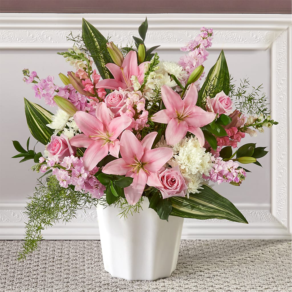 Simply Serene Floor Basket – HALL'S GIFT AND TREASURES FLORAL DESIGN, Vicksburg MS
