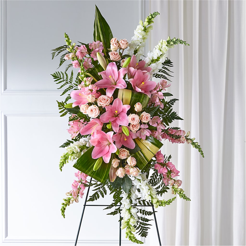 Elegant Embrace Standing Spray – HALL'S GIFT AND TREASURES FLORAL DESIGN, Vicksburg MS