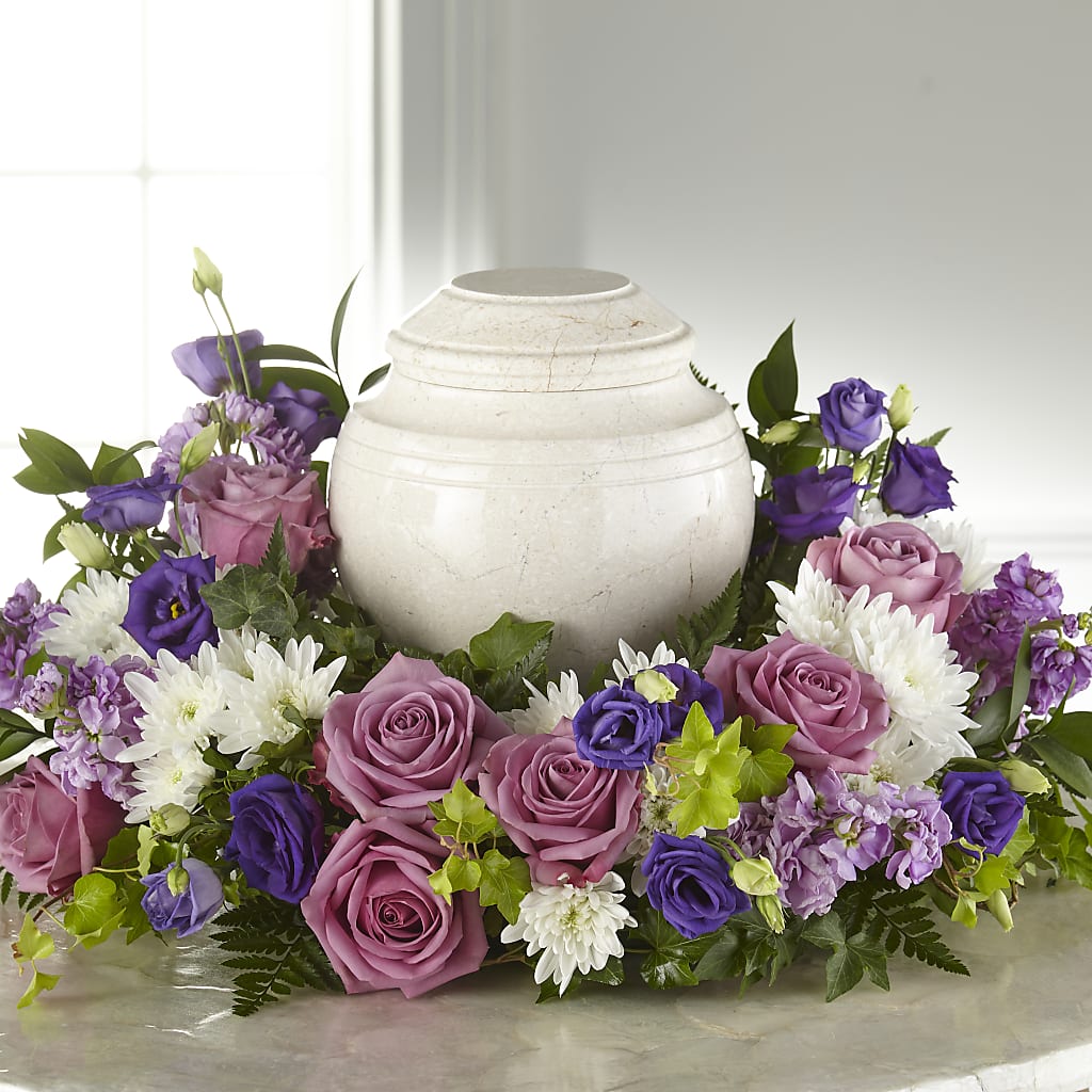 Blooming Sympathy Cremation Adornment – HALL'S GIFT AND TREASURES FLORAL DESIGN, Vicksburg MS