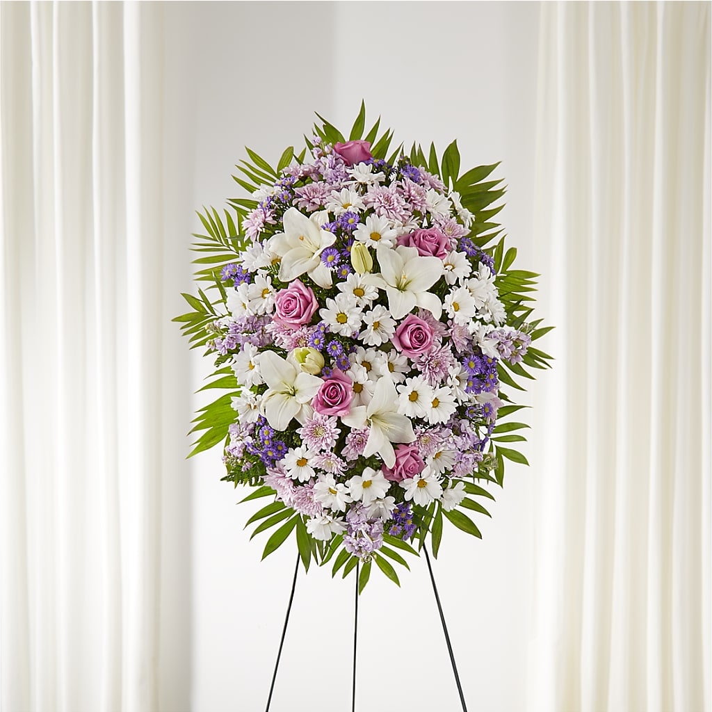Surrounded by Love Standing Spray – HALL'S GIFT AND TREASURES FLORAL DESIGN, Vicksburg MS