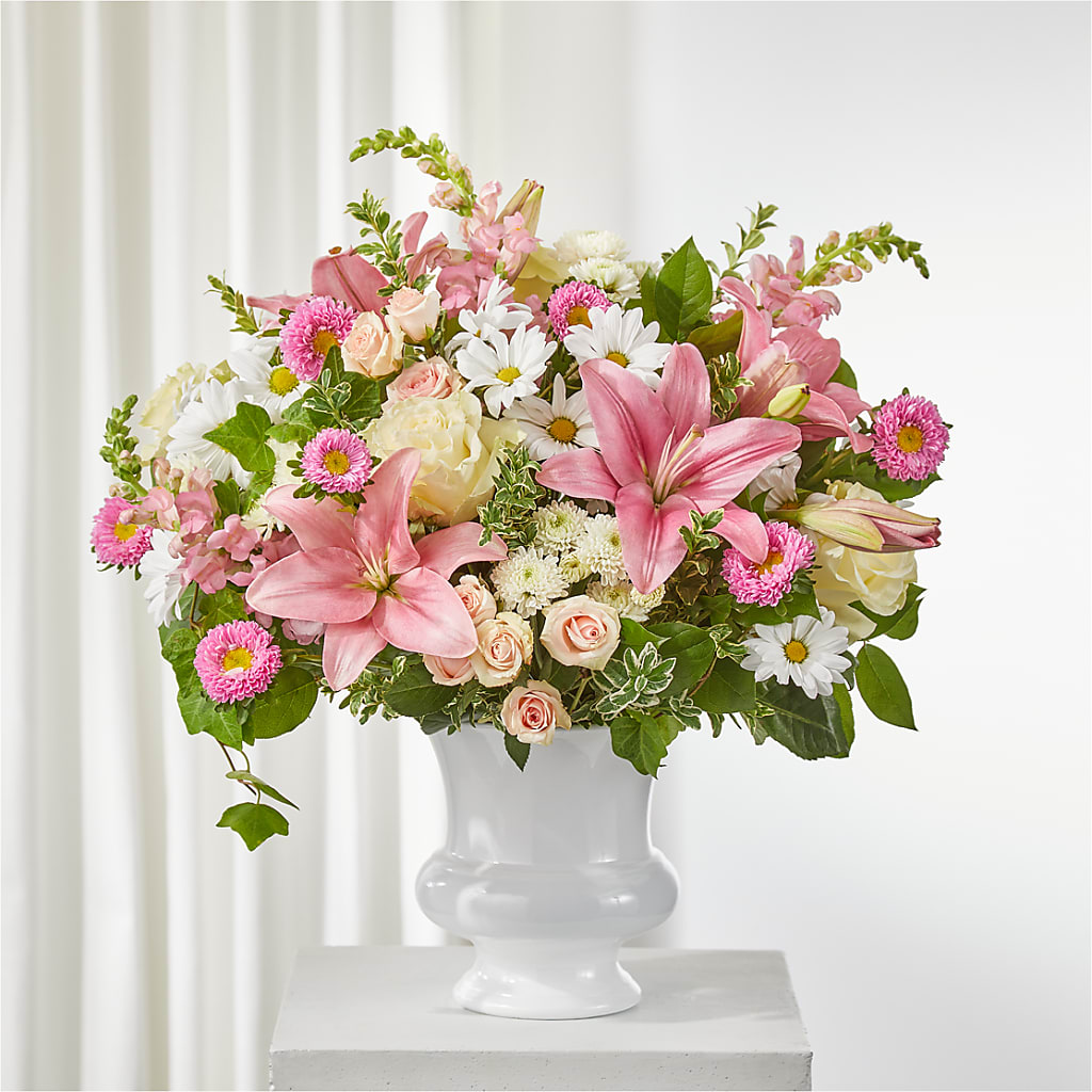 Empathetic Blooms Urn Arrangement – HALL'S GIFT AND TREASURES FLORAL DESIGN, Vicksburg MS