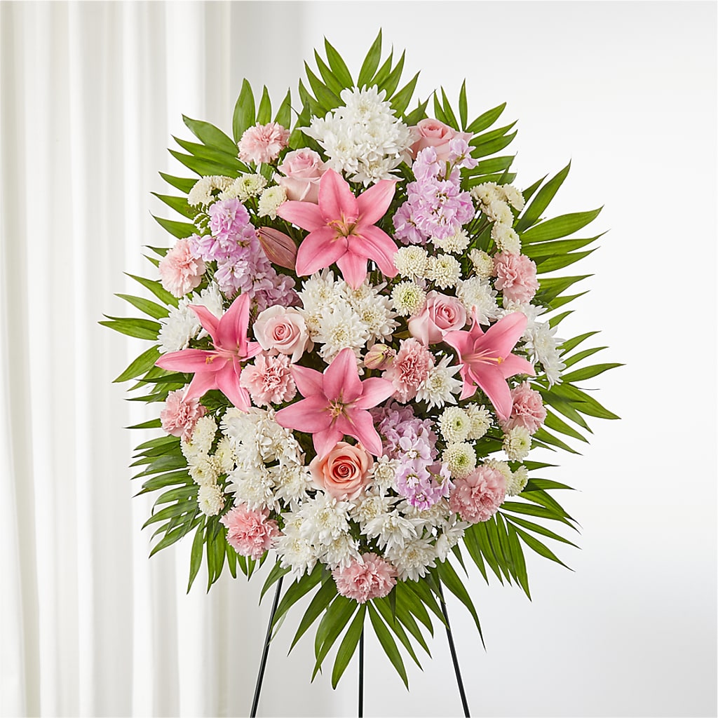 Offering Solace Standing Spray – HALL'S GIFT AND TREASURES FLORAL DESIGN, Vicksburg MS