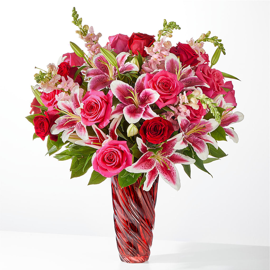 Always You Bouquet with Luxe Swirl Vase – HALL'S GIFT AND TREASURES FLORAL DESIGN, Vicksburg MS