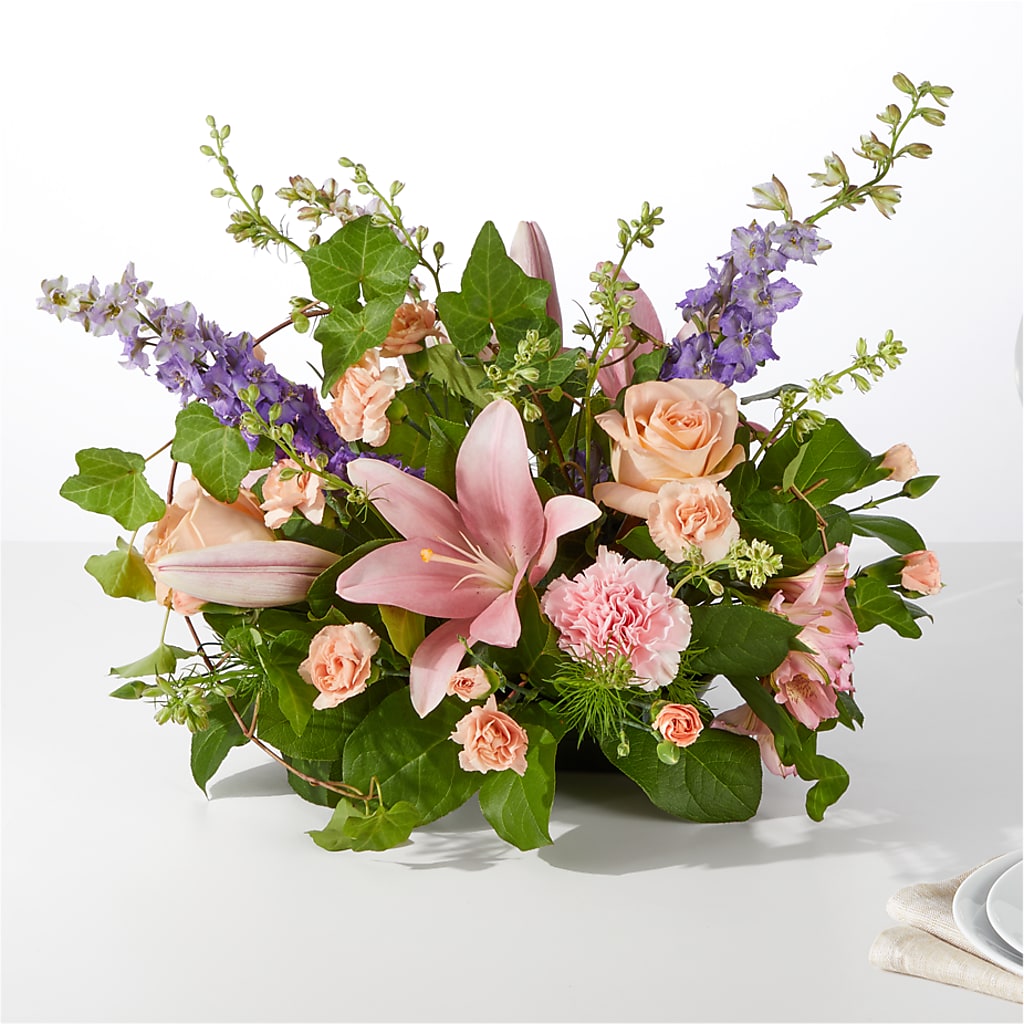 Blossom Time Centerpiece – HALL'S GIFT AND TREASURES FLORAL DESIGN, Vicksburg MS