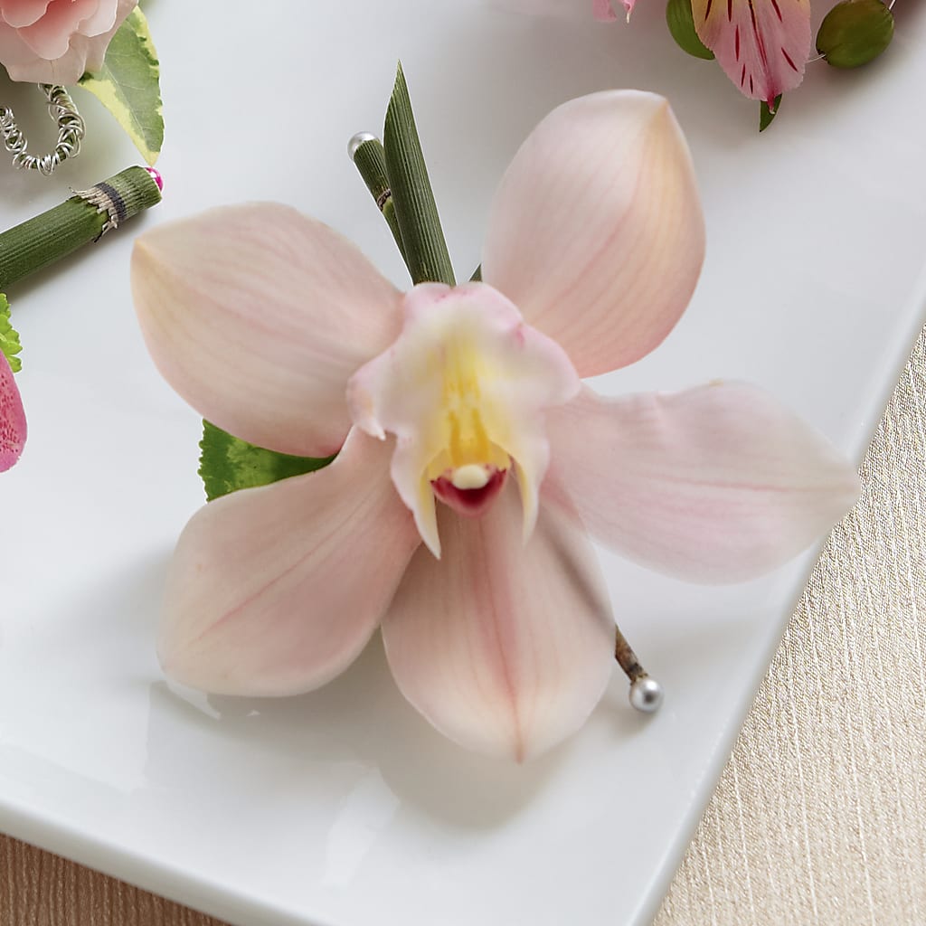 Pink Cymbidium Boutonniere – HALL'S GIFT AND TREASURES FLORAL DESIGN, Vicksburg MS