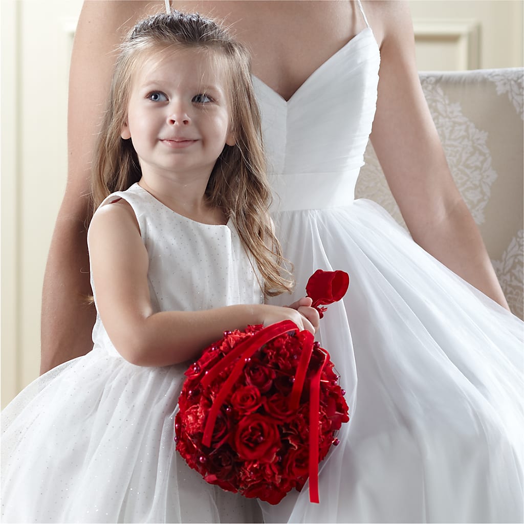 Pure at Heart Flower Girl Arrangement – HALL'S GIFT AND TREASURES FLORAL DESIGN, Vicksburg MS