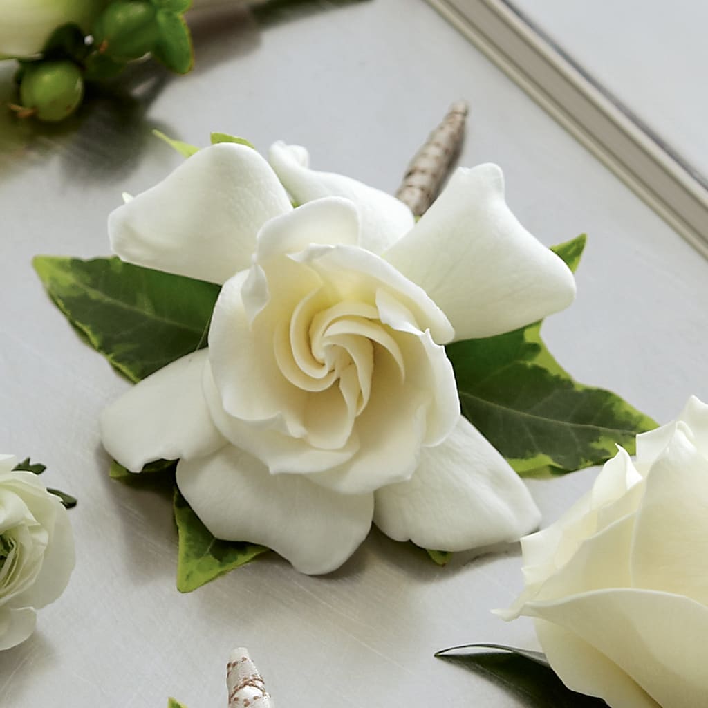 Gardenia Boutonniere – HALL'S GIFT AND TREASURES FLORAL DESIGN, Vicksburg MS