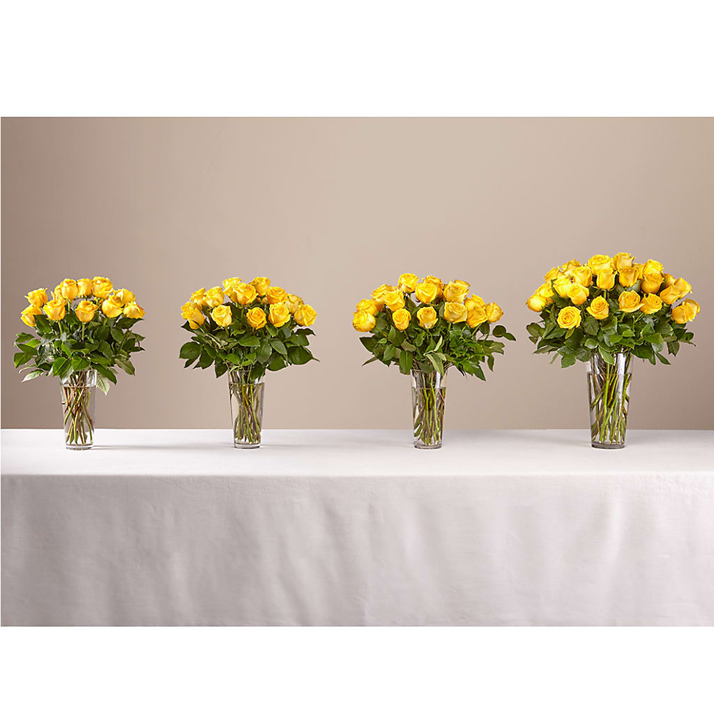 Long Stem Yellow Rose Bouquet – HALL'S GIFT AND TREASURES FLORAL DESIGN, Vicksburg MS