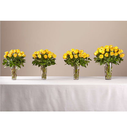 Long Stem Yellow Rose Bouquet – HALL'S GIFT AND TREASURES FLORAL DESIGN, Vicksburg MS