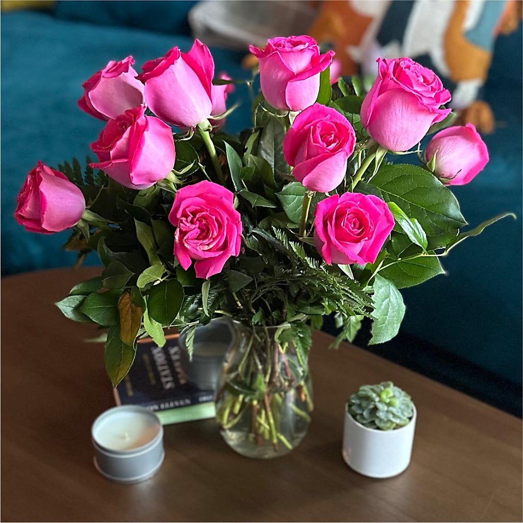 Long Stem Pink Rose Bouquet – HALL'S GIFT AND TREASURES FLORAL DESIGN, Vicksburg MS