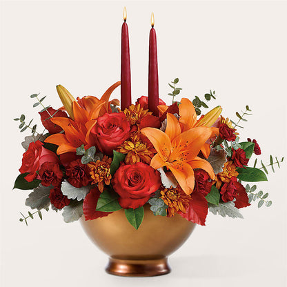 Fruits of Fall Centerpiece – HALL'S GIFT AND TREASURES FLORAL DESIGN, Vicksburg MS