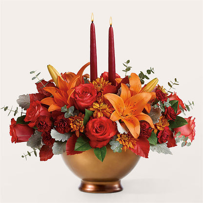 Fruits of Fall Centerpiece – HALL'S GIFT AND TREASURES FLORAL DESIGN, Vicksburg MS