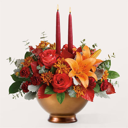 Fruits of Fall Centerpiece – HALL'S GIFT AND TREASURES FLORAL DESIGN, Vicksburg MS