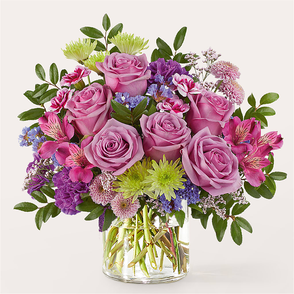 Glass Half Full Bouquet – HALL'S GIFT AND TREASURES FLORAL DESIGN, Vicksburg MS