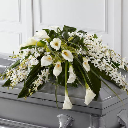 Angel Wings Casket Spray – HALL'S GIFT AND TREASURES FLORAL DESIGN, Vicksburg MS