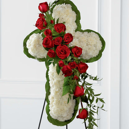 Floral Cross Easel – HALL'S GIFT AND TREASURES FLORAL DESIGN, Vicksburg MS
