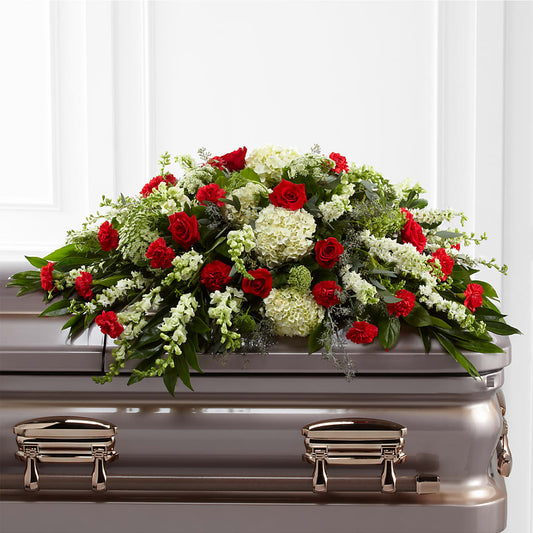 Sincerity Casket Spray – HALL'S GIFT AND TREASURES FLORAL DESIGN, Vicksburg MS