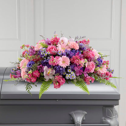 Glorious Garden Casket Spray – HALL'S GIFT AND TREASURES FLORAL DESIGN, Vicksburg MS