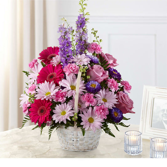 Pastel Peace Basket – HALL'S GIFT AND TREASURES FLORAL DESIGN, Vicksburg MS