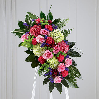 Refreshing Mix Standing Spray – HALL'S GIFT AND TREASURES FLORAL DESIGN, Vicksburg MS