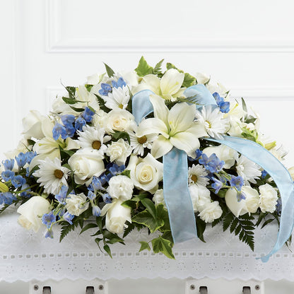 Tender Treasure Casket Spray – HALL'S GIFT AND TREASURES FLORAL DESIGN, Vicksburg MS
