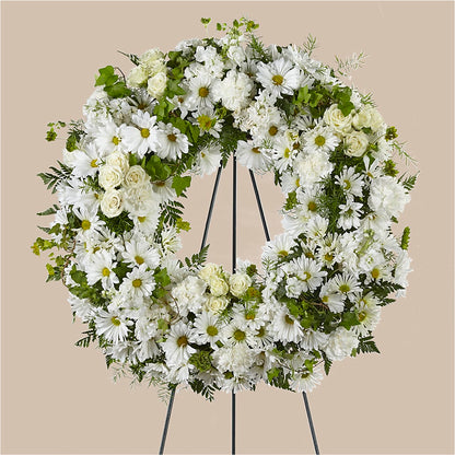 Faithful Wishes Wreath – HALL'S GIFT AND TREASURES FLORAL DESIGN, Vicksburg MS