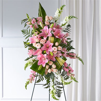 Elegant Embrace Standing Spray – HALL'S GIFT AND TREASURES FLORAL DESIGN, Vicksburg MS