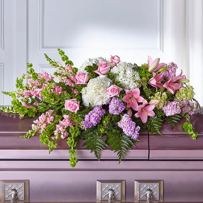 Life's Gratitude Casket Spray – HALL'S GIFT AND TREASURES FLORAL DESIGN, Vicksburg MS
