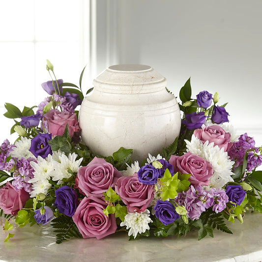 Blooming Sympathy Cremation Adornment – HALL'S GIFT AND TREASURES FLORAL DESIGN, Vicksburg MS