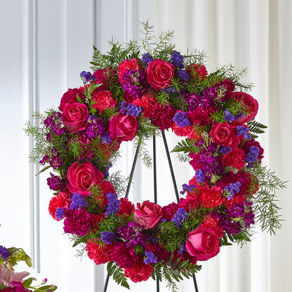 Calming Colors Wreath – HALL'S GIFT AND TREASURES FLORAL DESIGN, Vicksburg MS