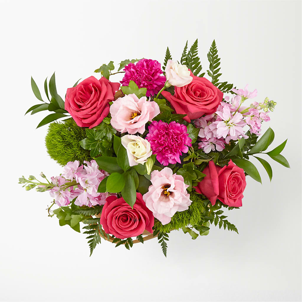 Radiance in Bloom Basket – HALL'S GIFT AND TREASURES FLORAL DESIGN, Vicksburg MS