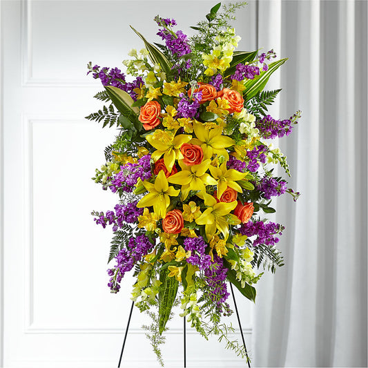 Thoughtful Prayers Standing Spray – HALL'S GIFT AND TREASURES FLORAL DESIGN, Vicksburg MS