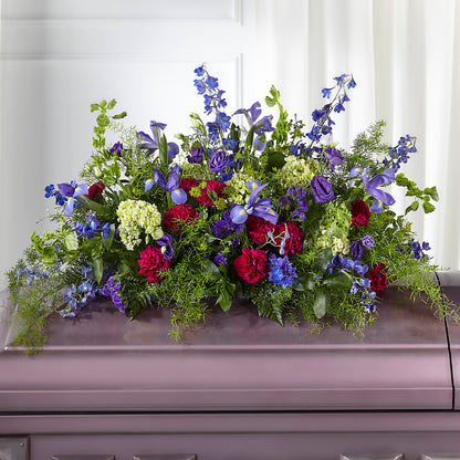 Always Treasured Casket Spray – HALL'S GIFT AND TREASURES FLORAL DESIGN, Vicksburg MS