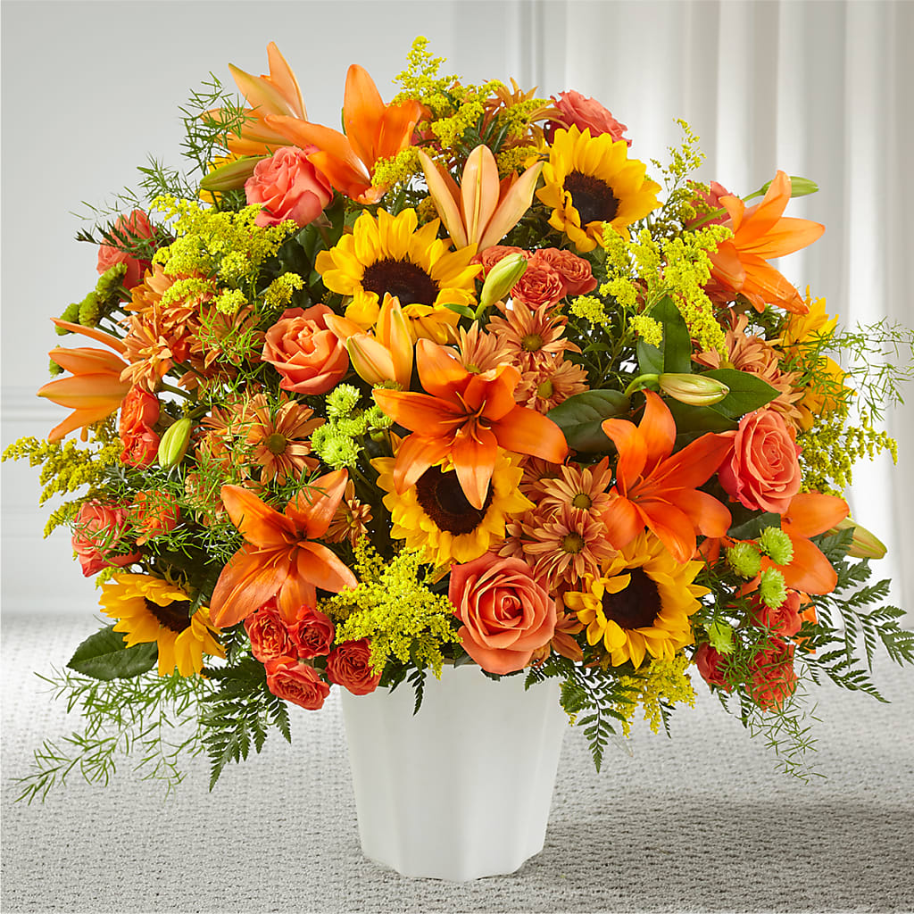 Harvest Thoughts Floor Basket – HALL'S GIFT AND TREASURES FLORAL DESIGN, Vicksburg MS