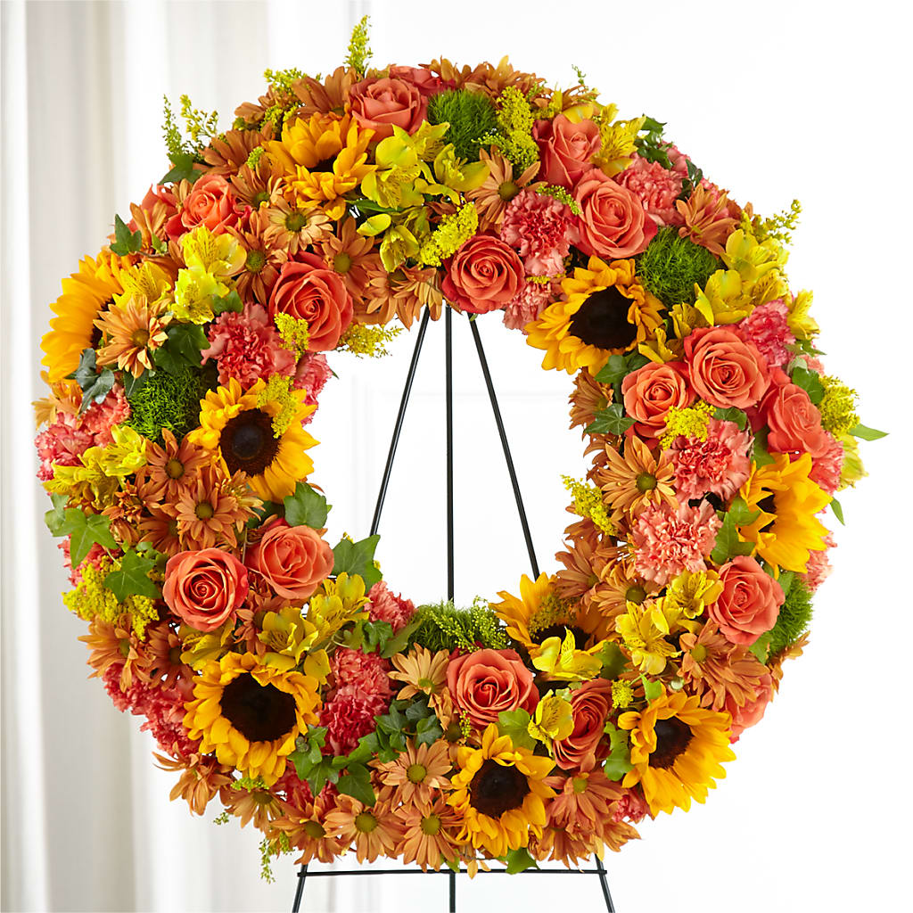 Autumnal Memories Wreath (Standard) – HALL'S GIFT AND TREASURES FLORAL DESIGN, Vicksburg MS